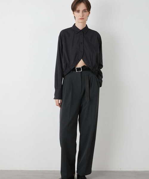 LA PEAU DE GEM（ラポドゥジェム）の「【LA PEAU DE GEM】belt hole slack/ベルトホールスラックス（スラックス・レディース・ブラック/グレー/ベージュ・1/2/3）」の15枚目の写真