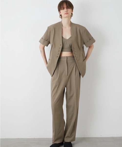 LA PEAU DE GEM（ラポドゥジェム）の「【LA PEAU DE GEM】belt hole slack/ベルトホールスラックス（スラックス・レディース・ブラック/グレー/ベージュ・1/2/3）」の22枚目の写真