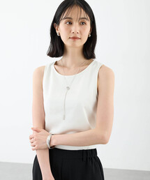A/C DESIGN BY ALPHA CUBIC（エーシーデザインバイアルファキュービック）の「【2025年春夏】前身サテン切替えタンクトップ（Tシャツ/カットソー）」