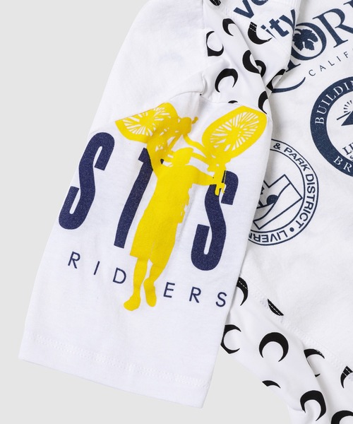 MARINE SERRE（マリーン・セル）の「REGENERATED GRAPHIC T-SHIRTS BABY FIT T-SHIRT（Tシャツ/カットソー・レディース・ブラック/ホワイト・S/XS）」の10枚目の写真