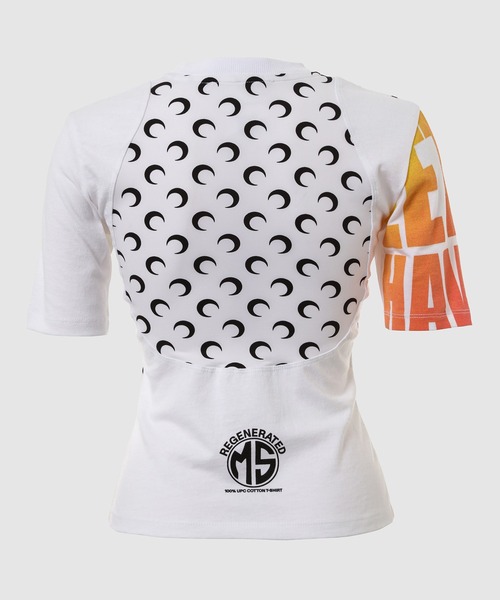 MARINE SERRE（マリーン・セル）の「REGENERATED GRAPHIC T-SHIRTS BABY FIT T-SHIRT（Tシャツ/カットソー・レディース・ブラック/ホワイト・S/XS）」の13枚目の写真