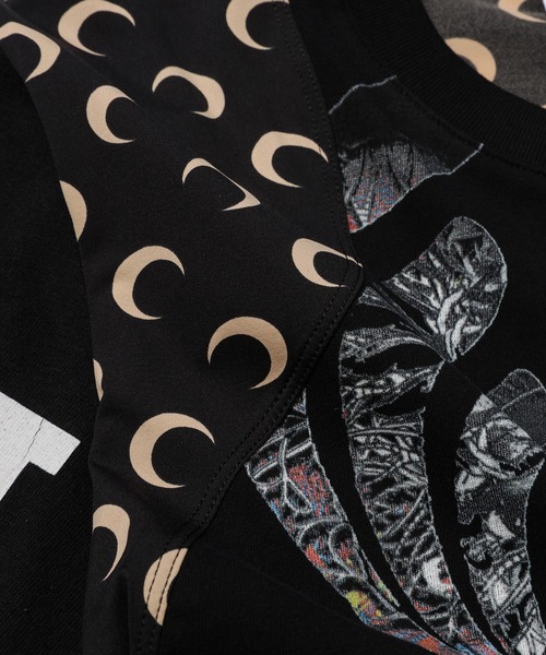 MARINE SERRE（マリーン・セル）の「REGENERATED GRAPHIC T-SHIRTS BABY FIT T-SHIRT（Tシャツ/カットソー・レディース・ブラック/ホワイト・S/XS）」の6枚目の写真