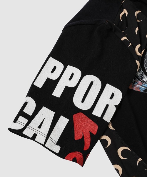 MARINE SERRE（マリーン・セル）の「REGENERATED GRAPHIC T-SHIRTS BABY FIT T-SHIRT（Tシャツ/カットソー・レディース・ブラック/ホワイト・S/XS）」の5枚目の写真