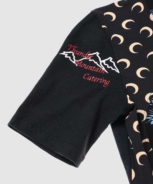 MARINE SERRE（マリーン・セル）の「REGENERATED GRAPHIC T-SHIRTS BABY FIT T-SHIRT（Tシャツ/カットソー・レディース・ブラック/ホワイト・S/XS）」の8枚目の写真