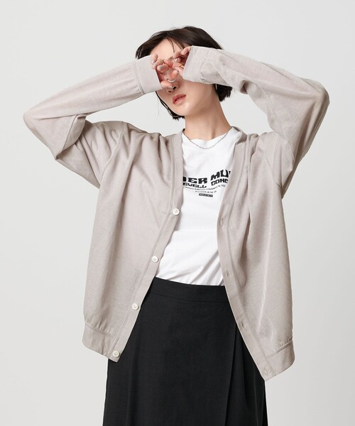BEAUTY&YOUTH UNITED ARROWS（ビューティーアンドユースユナイテッドアローズ）の「【WEB限定】シアー カーディガン（カーディガン/ボレロ・メンズ・ナチュラル/ブラック/ライトグレー・S/M/L）」の3枚目の写真