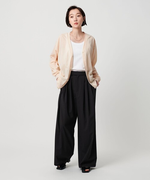 BEAUTY&YOUTH UNITED ARROWS（ビューティーアンドユースユナイテッドアローズ）の「【WEB限定】シアー カーディガン（カーディガン/ボレロ・メンズ・ナチュラル/ブラック/ライトグレー・S/M/L）」の22枚目の写真