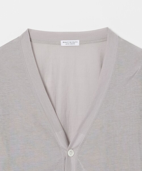 BEAUTY&YOUTH UNITED ARROWS（ビューティーアンドユースユナイテッドアローズ）の「【WEB限定】シアー カーディガン（カーディガン/ボレロ・メンズ・ナチュラル/ブラック/ライトグレー・S/M/L）」の8枚目の写真