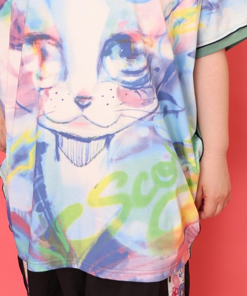 152678：BIGネコ柄メロウステッチチュニックの通販-ScoLar
