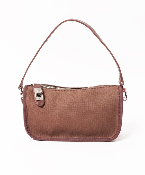 sita parantica（シータパランティカ）の「sita parantica/シータ パランティカ CANVAS×LEATHER CLUTCH BAG クラッチバッグ ハンドバッグ ミニバッグ（ハンドバッグ・レディース・ダークブラウン・FREE）」の3枚目の写真