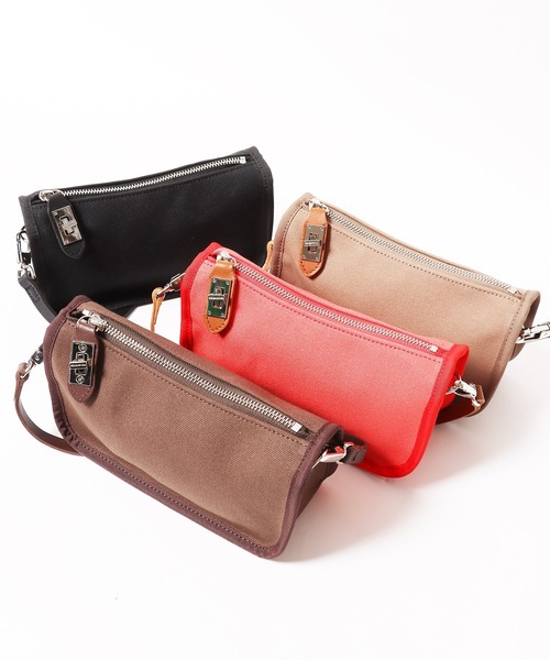 sita parantica（シータパランティカ）の「sita parantica/シータ パランティカ CANVAS×LEATHER CLUTCH BAG クラッチバッグ ハンドバッグ ミニバッグ（ハンドバッグ・レディース・ダークブラウン・FREE）」の4枚目の写真