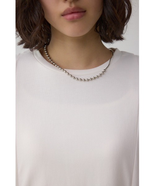 AZUL by moussy(アズールバイマウジー)の「ラッフルカットトップス(Tシャツ/カットソー・レディース・オフホワイト/ブルー/ブラック/ライトグレー・SMALL/MEDIUM)」の7枚目の写真