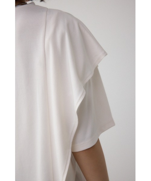 AZUL by moussy(アズールバイマウジー)の「ラッフルカットトップス(Tシャツ/カットソー・レディース・オフホワイト/ブルー/ブラック/ライトグレー・SMALL/MEDIUM)」の9枚目の写真