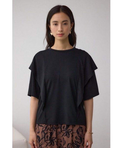 AZUL by moussy(アズールバイマウジー)の「ラッフルカットトップス(Tシャツ/カットソー・レディース・オフホワイト/ブルー/ブラック/ライトグレー・SMALL/MEDIUM)」の14枚目の写真
