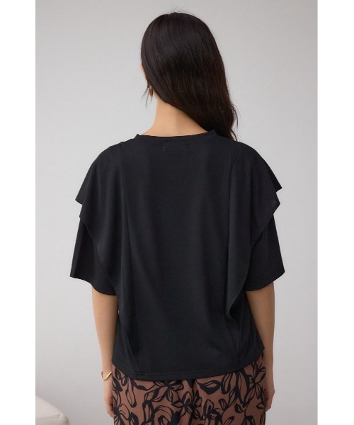 AZUL by moussy(アズールバイマウジー)の「ラッフルカットトップス(Tシャツ/カットソー・レディース・オフホワイト/ブルー/ブラック/ライトグレー・SMALL/MEDIUM)」の16枚目の写真