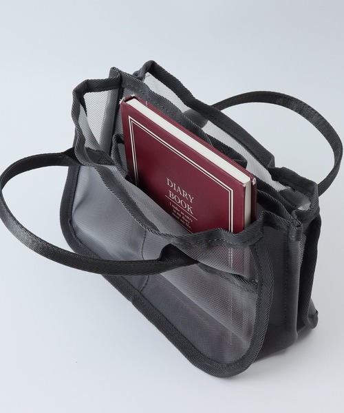 cache cache(カシュ カシュ)の「cache cache カシュカシュ メッシュバッグインバッグ(トートバッグ・レディース・ブラック/ライトベージュ/レオパード/グレー系その他・FREE)」の7枚目の写真