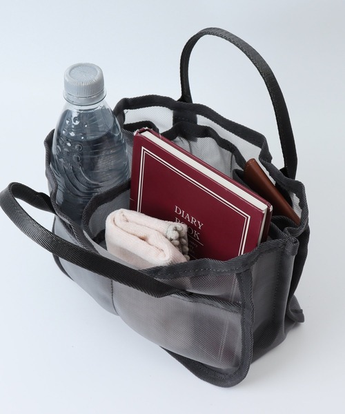 cache cache(カシュ カシュ)の「cache cache カシュカシュ メッシュバッグインバッグ(トートバッグ・レディース・ブラック/ライトベージュ/レオパード/グレー系その他・FREE)」の9枚目の写真