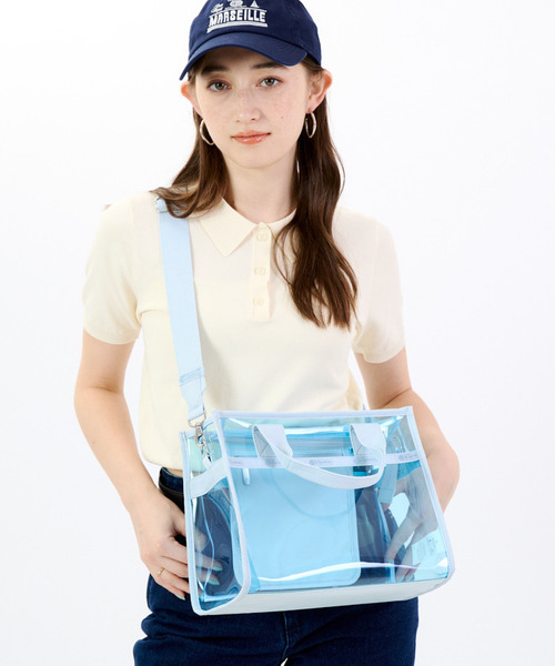 セール】CLEAR MEDIUM TH TOTE クリアスカイブルー（ショルダーバッグ