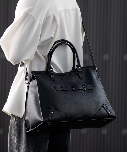 CLEL（クレイル）の「【CLEL】Boston 2way shoulder/hand bag / ボストン 2way ショルダー/ハンド バッグ（ボストンバッグ・メンズ・ブラック・FREE）」の11枚目の写真