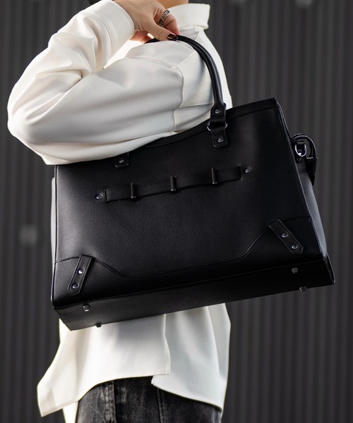 CLEL（クレイル）の「【CLEL】Boston 2way shoulder/hand bag / ボストン 2way ショルダー/ハンド バッグ（ボストンバッグ・メンズ・ブラック・FREE）」の13枚目の写真