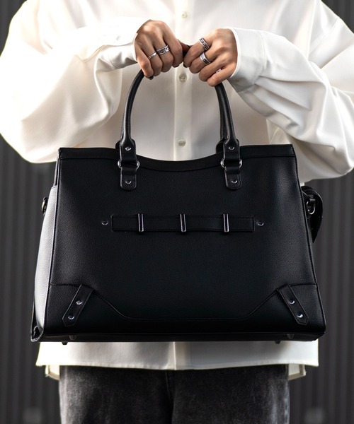 CLEL（クレイル）の「【CLEL】Boston 2way shoulder/hand bag / ボストン 2way ショルダー/ハンド バッグ（ボストンバッグ・メンズ・ブラック・FREE）」の14枚目の写真