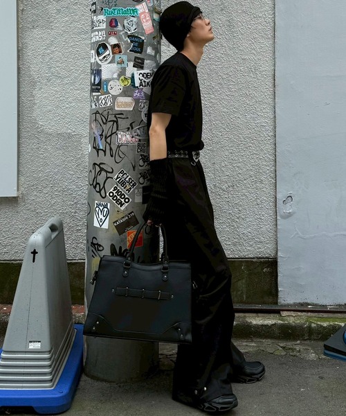 CLEL（クレイル）の「【CLEL】Boston 2way shoulder/hand bag / ボストン 2way ショルダー/ハンド バッグ（ボストンバッグ・メンズ・ブラック・FREE）」の8枚目の写真