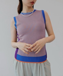 Cepica | ノースリーブカラーニット(タンクトップ)