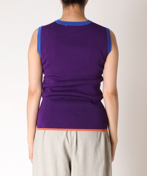 Cepica（セピカ）の「ノースリーブカラーニット（タンクトップ・レディース・パープル/ブルー・FREE）」の13枚目の写真