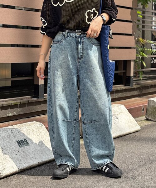 CPCM(シーピーシーエム)の「ライトオンスバレルデニム(デニムパンツ・レディース・ネイビー/ブルー/ブラウン/ブルー系その他/ブラック・MEDIUM/SMALL)」の4枚目の写真