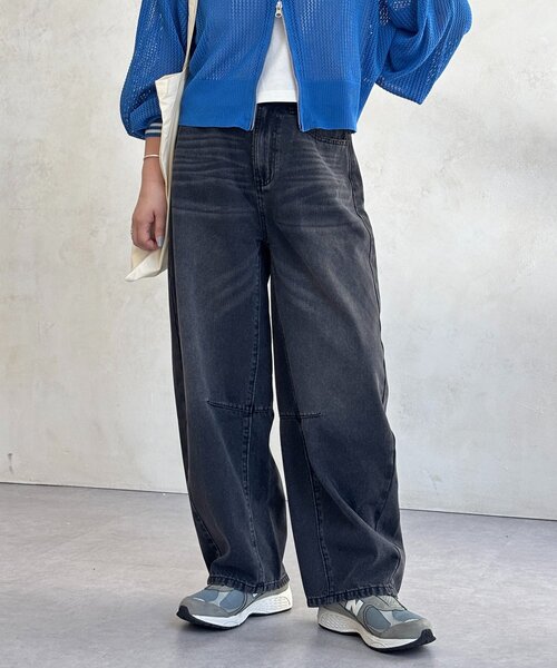 CPCM(シーピーシーエム)の「ライトオンスバレルデニム(デニムパンツ・レディース・ネイビー/ブルー/ブラウン/ブルー系その他/ブラック・MEDIUM/SMALL)」の2枚目の写真