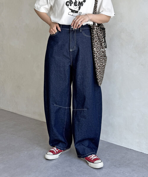 CPCM(シーピーシーエム)の「ライトオンスバレルデニム(デニムパンツ・レディース・ネイビー/ブルー/ブラウン/ブルー系その他/ブラック・MEDIUM/SMALL)」の6枚目の写真