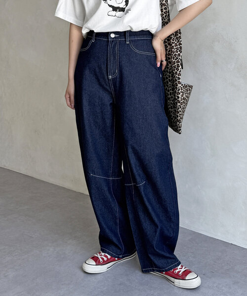 CPCM(シーピーシーエム)の「ライトオンスバレルデニム(デニムパンツ・レディース・ネイビー/ブルー/ブラウン/ブルー系その他/ブラック・MEDIUM/SMALL)」の7枚目の写真