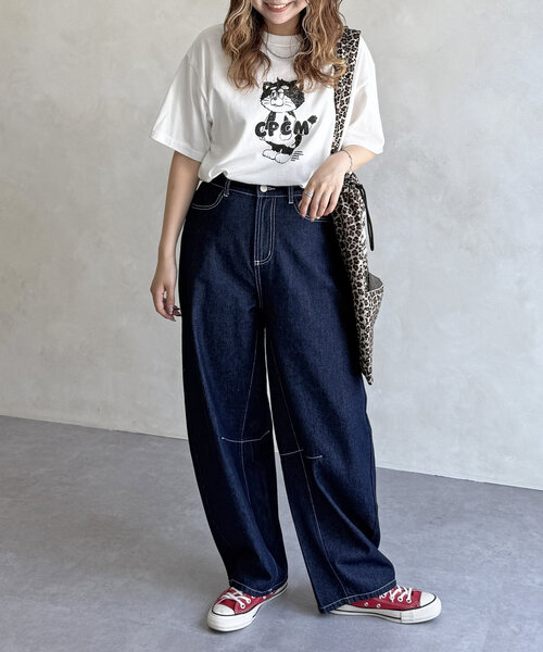 CPCM(シーピーシーエム)の「ライトオンスバレルデニム(デニムパンツ・レディース・ネイビー/ブルー/ブラウン/ブルー系その他/ブラック・MEDIUM/SMALL)」の10枚目の写真