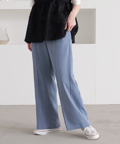 n'OrLABEL(ノアールレーベル)の「『リネンライクほんのりフレアパンツ』(その他パンツ・レディース・グレイッシュベージュ/ブラウン/ブラック/ライトブルー・1/2)」の1枚目の写真