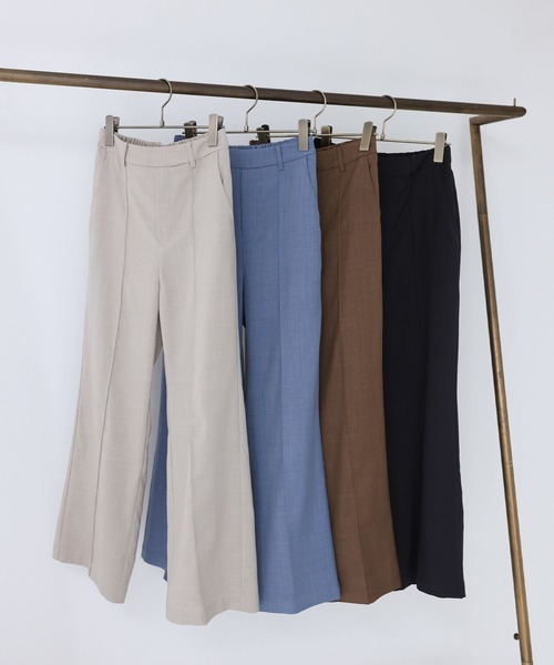 n'OrLABEL(ノアールレーベル)の「『リネンライクほんのりフレアパンツ』(その他パンツ・レディース・グレイッシュベージュ/ブラウン/ブラック/ライトブルー・1/2)」の5枚目の写真