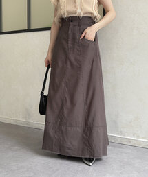 Thevon | 配色ステッチハイウエストフレアスカート(スカート)