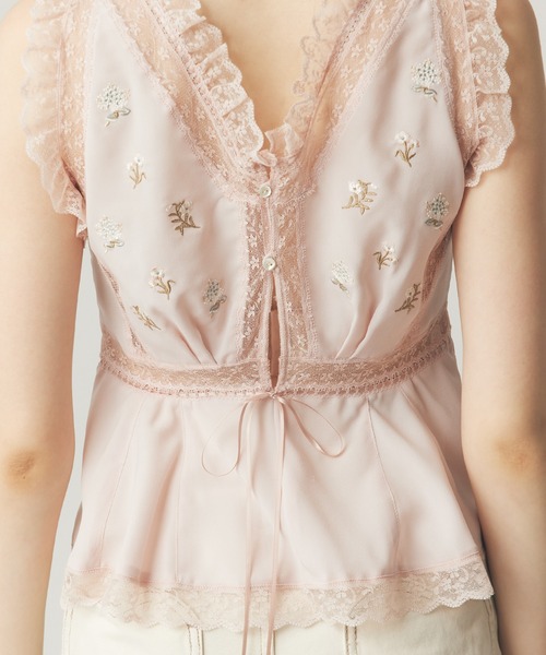 ME COUTURE（ミークチュール）の「フルール刺繍レースmixブラウス（シャツ/ブラウス・レディース・アイボリー/ピンク・FREE）」の19枚目の写真