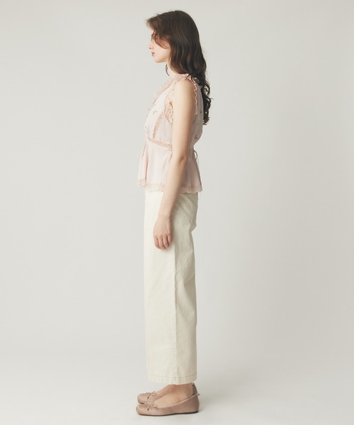 ME COUTURE（ミークチュール）の「フルール刺繍レースmixブラウス（シャツ/ブラウス・レディース・アイボリー/ピンク・FREE）」の5枚目の写真