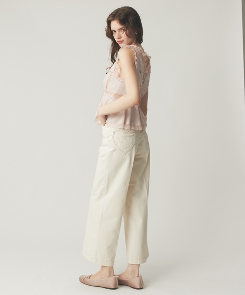 ME COUTURE（ミークチュール）の「フルール刺繍レースmixブラウス（シャツ/ブラウス・レディース・アイボリー/ピンク・FREE）」の6枚目の写真