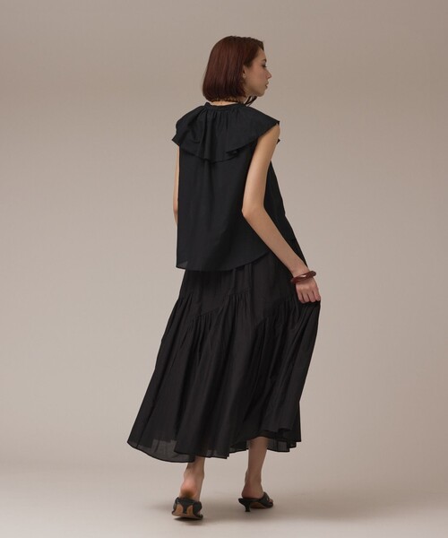 GRACE CONTINENTAL(グレースコンチネンタル)の「コットンシルクカフタントップ(シャツ/ブラウス・レディース・ブラック/ブラウン・38/36)」の13枚目の写真