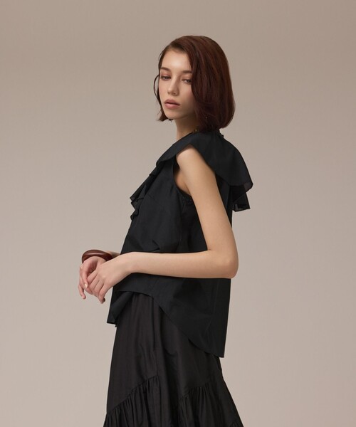 GRACE CONTINENTAL(グレースコンチネンタル)の「コットンシルクカフタントップ(シャツ/ブラウス・レディース・ブラック/ブラウン・38/36)」の14枚目の写真