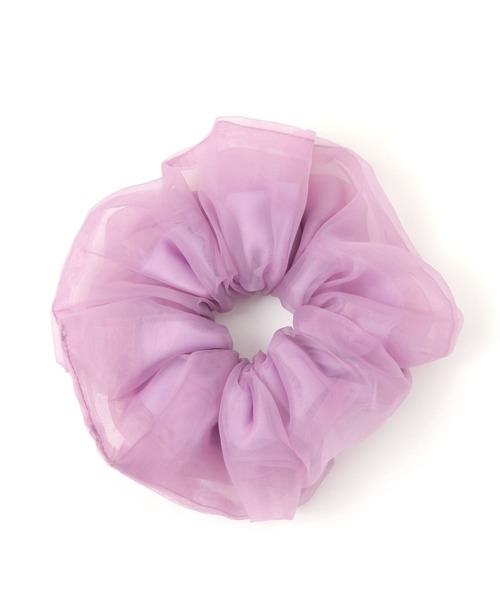 GLOBAL WORK（グローバルワーク）の「シアーシュシュ/495434（シュシュ・レディース・ブラック/ライトイエロー/パープル系その他2/ベージュ・FREE）」の3枚目の写真