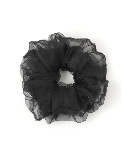 GLOBAL WORK（グローバルワーク）の「シアーシュシュ/495434（シュシュ・レディース・ブラック/ライトイエロー/パープル系その他2/ベージュ・FREE）」の2枚目の写真