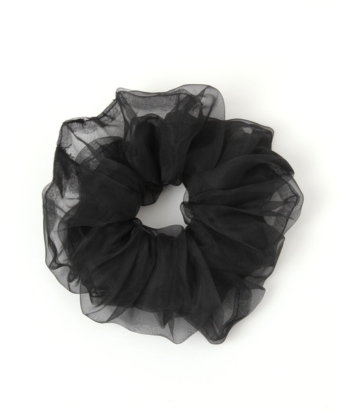 GLOBAL WORK（グローバルワーク）の「シアーシュシュ/495434（シュシュ・レディース・ブラック/ライトイエロー/パープル系その他2/ベージュ・FREE）」の6枚目の写真