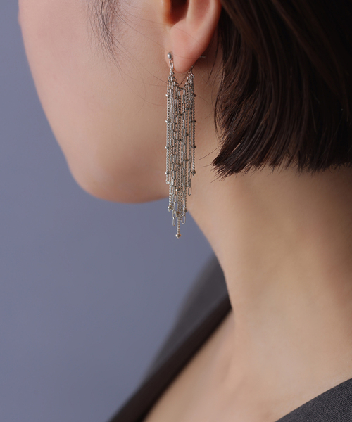 【SAMH by LILAS】ムーンピアス SV（両耳） SAMH by LILAS】ワイド平甲丸ピアス SV（両耳）（ピアス（両耳用