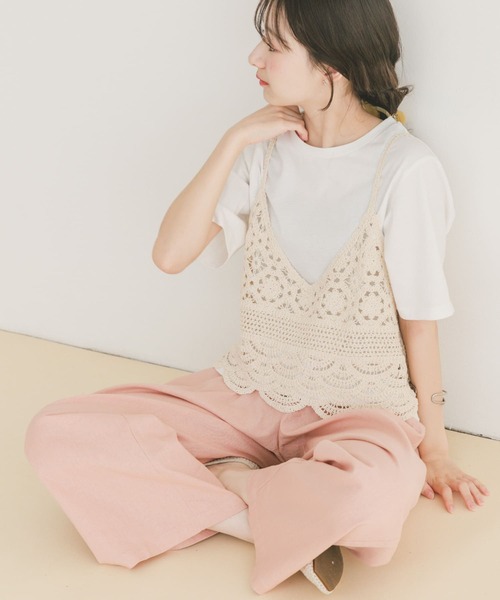 URBAN RESEARCH ITEMS / アーバンリサーチ アイテムズ ニットビスチェTシャツセット ニットビスチェTシャツセット（Tシャツ/カットソー）｜ITEMS