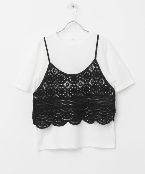 ITEMS URBANRESEARCH（アイテムズ アーバンリサーチ）の「ニットビスチェTシャツセット（Tシャツ/カットソー・レディース・ブラック/ライトベージュ・FREE）」の19枚目の写真