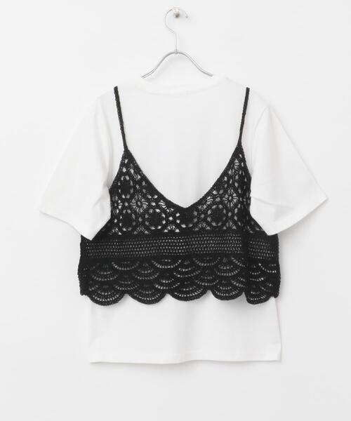 ITEMS URBANRESEARCH（アイテムズ アーバンリサーチ）の「ニットビスチェTシャツセット（Tシャツ/カットソー・レディース・ブラック/ライトベージュ・FREE）」の21枚目の写真