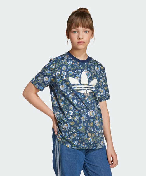 adidas LIBERTY LONDON Tシャツ ブルー adidas Originals × Liberty London半袖Tシャツ キッズ - ブルー