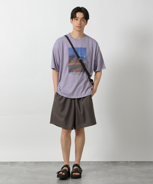 LAKOLE(ラコレ)の「フォト刺繍T / 498738(Tシャツ/カットソー・メンズ・ラベンダー/ホワイト/サンドグレー・MEDIUM/LARGE)」の6枚目の写真
