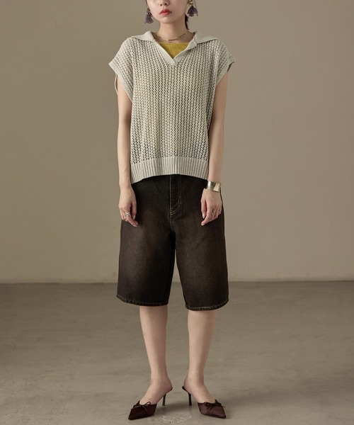 BOTTサマーニットベスト　M BOTT（ボット）の「BOTT / ボット：Link Knit Vest：BOTT-23SS